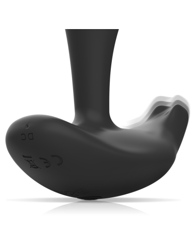 BLACK&SILVER - DWAYNE ANAL PLUG SILICONE REMOTE CONTROL