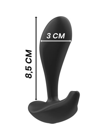 BLACK&SILVER - DWAYNE ANAL PLUG SILICONE REMOTE CONTROL