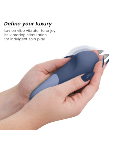 WOMANIZER - VIBE LAY-ON SILENT VIBRATOR DARK BLUE