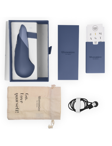 WOMANIZER - VIBE LAY-ON SILENT VIBRATOR DARK BLUE