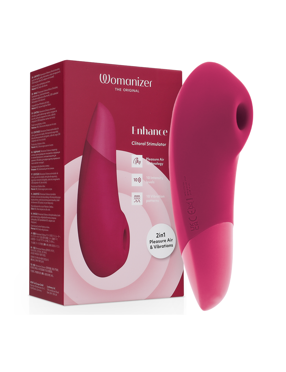WOMANIZER - ENHANCE CLITORIAL STIMULATOR VIBRANT PINK