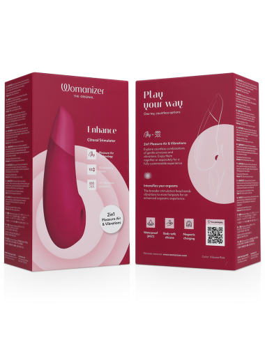 WOMANIZER - ENHANCE CLITORIAL STIMULATOR VIBRANT PINK