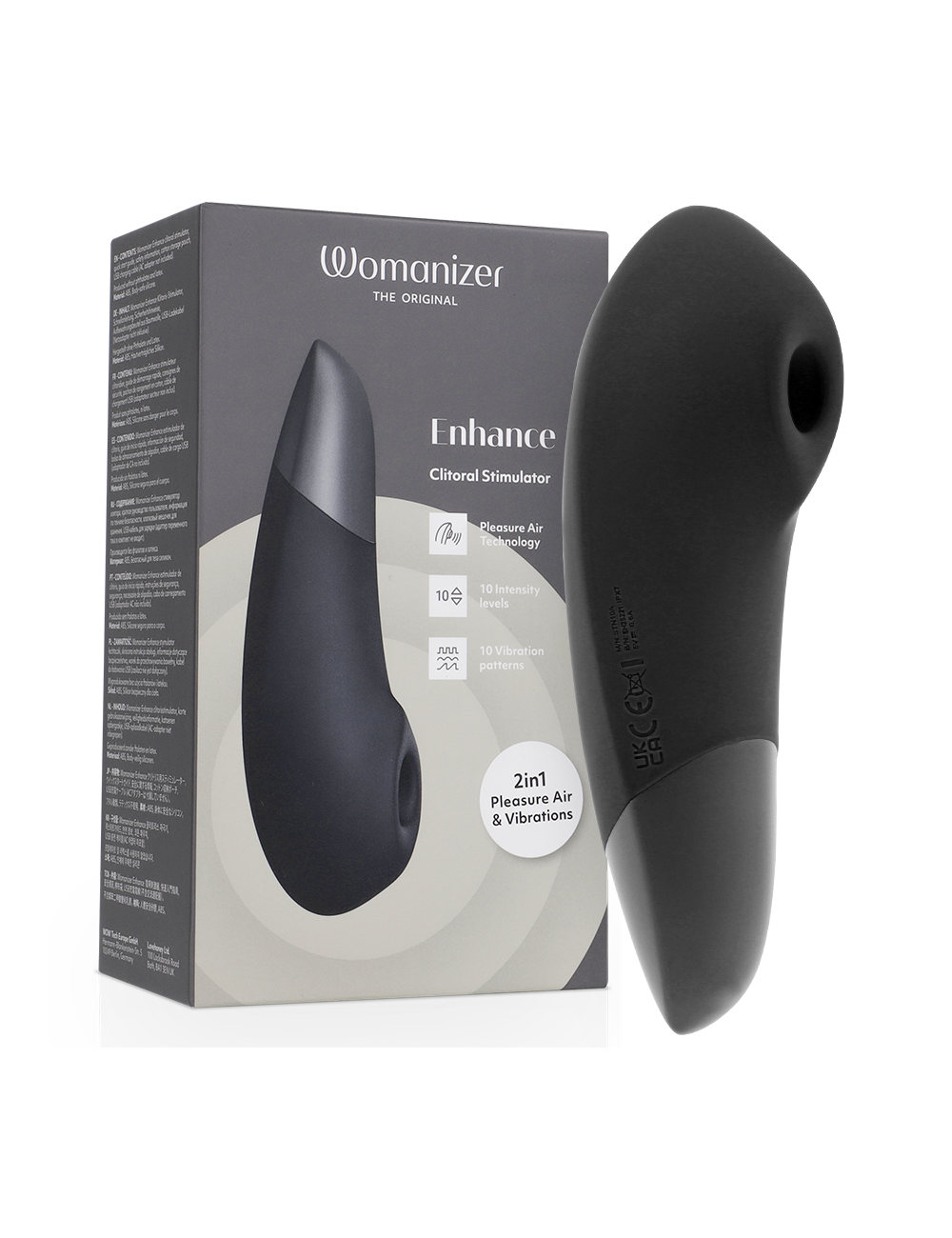 WOMANIZER - ENHANCE CLITORIAL STIMULATOR BLACK