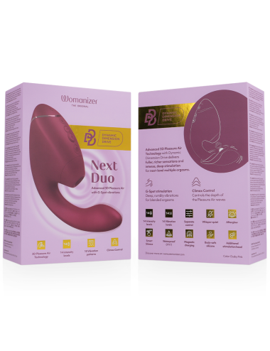 WOMANIZER - DUO NEXT DUAL CLITORAL & G-SPOT STIMULATOR DUSKY PINK