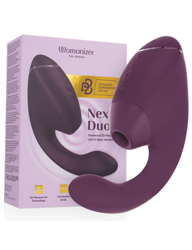 WOMANIZER - DUO NEXT DUAL CLITORAL & G-SPOT STIMULATOR DARK PURPLE
