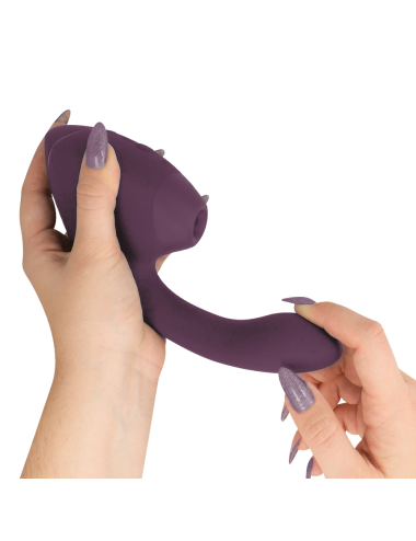 WOMANIZER - DUO NEXT DUAL CLITORAL & G-SPOT STIMULATOR DARK PURPLE