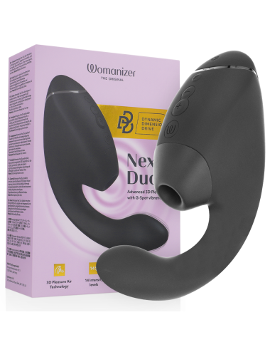 WOMANIZER - DUO NEXT DUAL CLITORAL & G-SPOT STIMULATOR BLACK