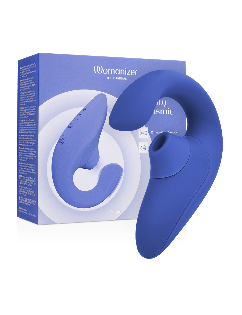 WOMANIZER - BLEND RABBIT VIBRATOR STIMULATOR VIBRANT BLUE