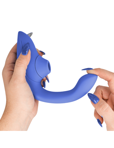 WOMANIZER - BLEND RABBIT VIBRATOR STIMULATOR VIBRANT BLUE