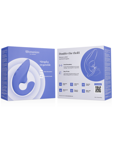 WOMANIZER - BLEND RABBIT VIBRATOR STIMULATOR VIBRANT BLUE