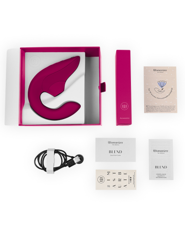 WOMANIZER - BLEND RABBIT VIBRATOR STIMULATOR VIBRANT PINK