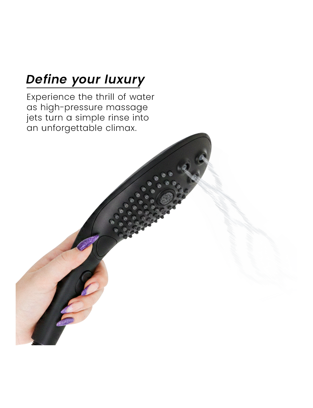 WOMANIZER - WAVE CLITORAL STIMULATING SHOWER HEAD BLACK