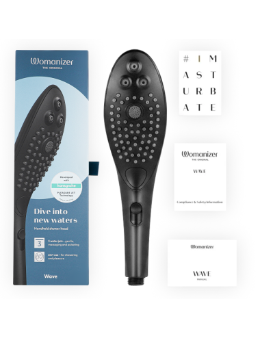 WOMANIZER - WAVE CLITORAL STIMULATING SHOWER HEAD BLACK
