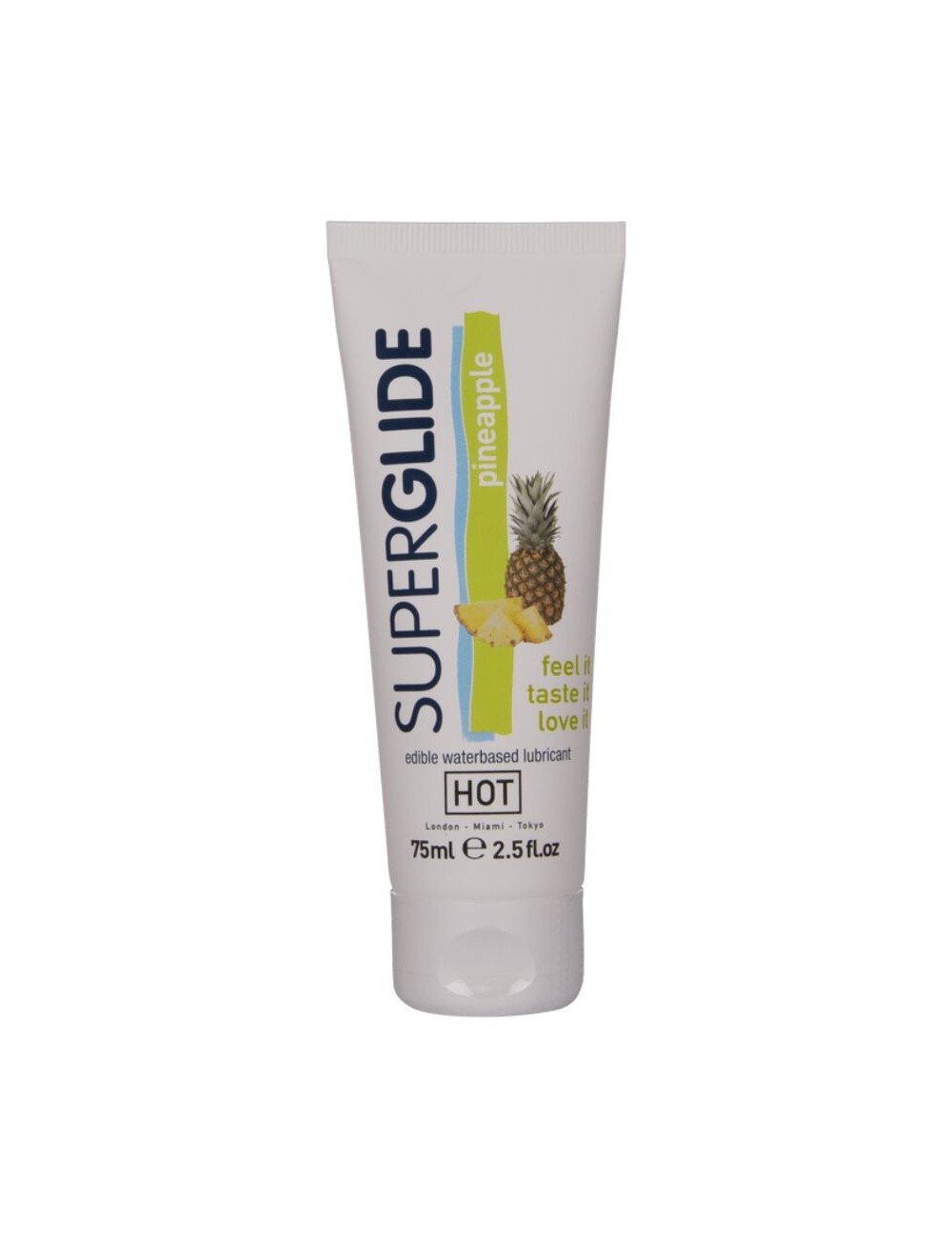 HOT - SUPERGLIDE EDIBLE LUBRICANT WATERBASED PINEAPPLE 75 ML