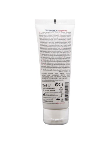HOT - SUPERGLIDE EDIBLE LUBRICANT WATERBASED RASPBERRY 75 ML