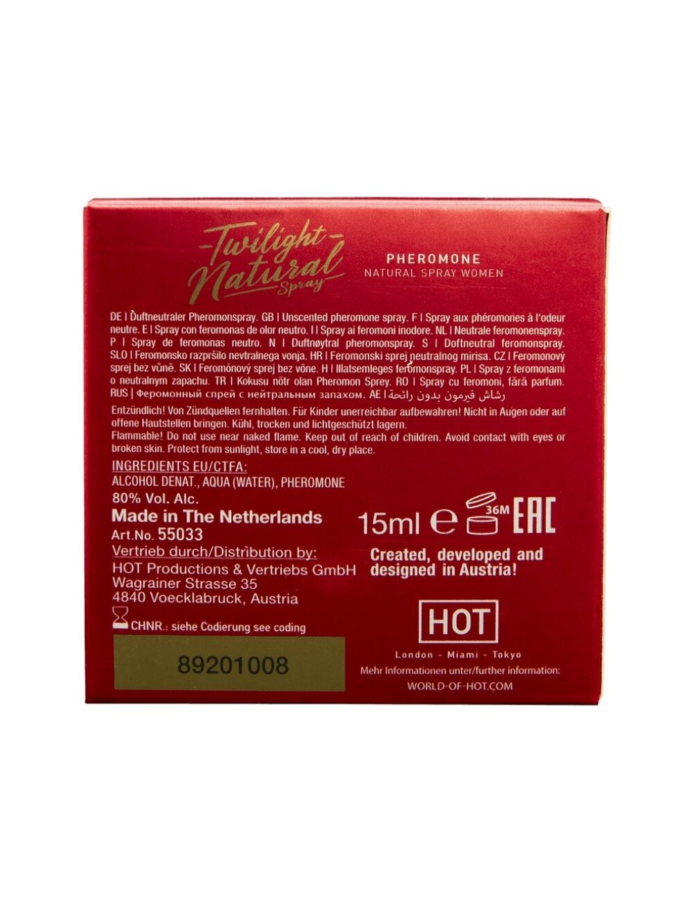 HOT - TWILIGHT PHEROMONE NATURAL WOMEN 15 ML