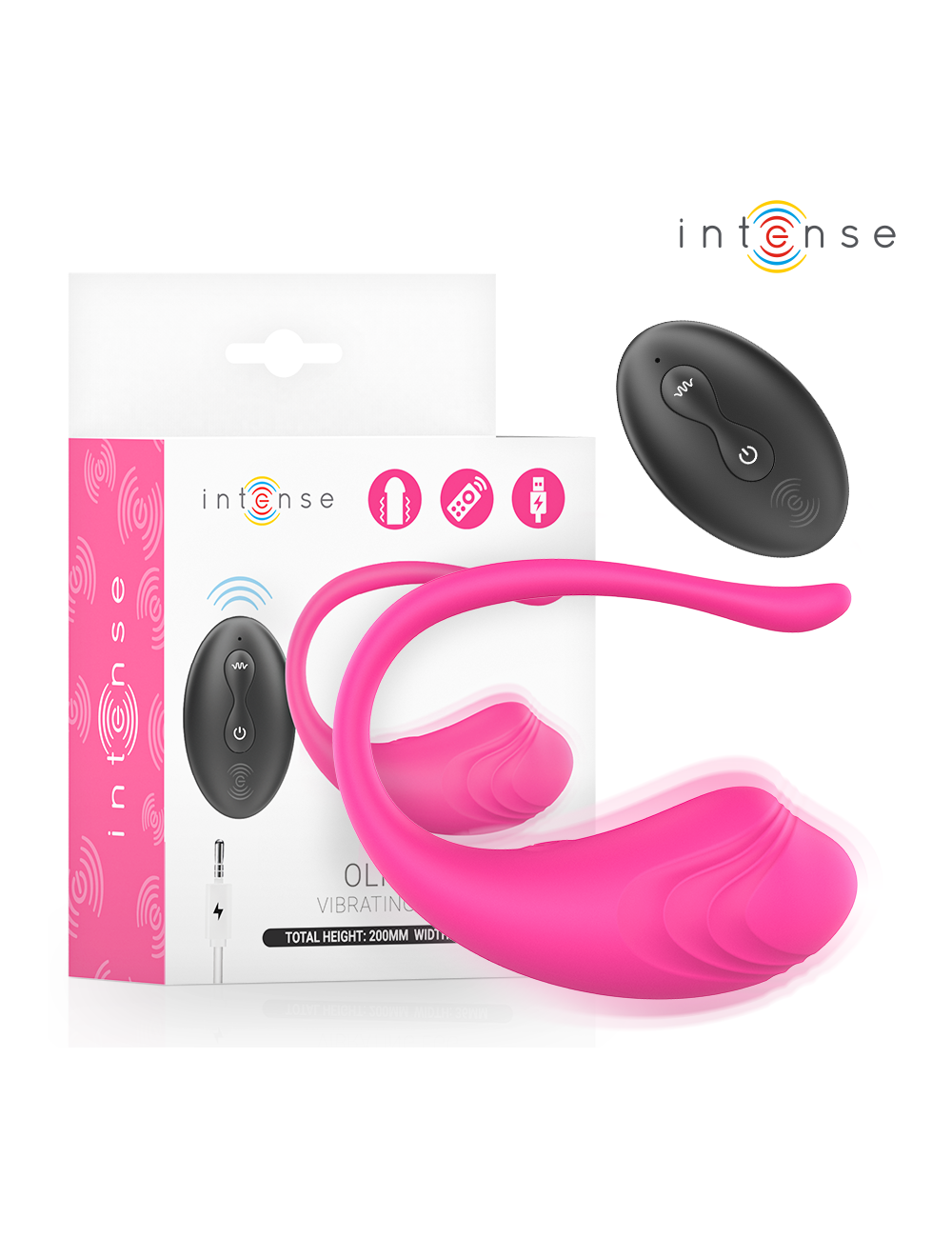 INTENSE - OLIVIA PINK VIBRATING EGG WITH REMOTE CONTROL