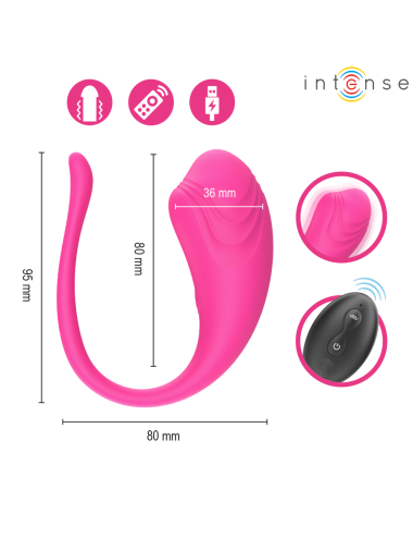 INTENSE - OLIVIA PINK VIBRATING EGG WITH REMOTE CONTROL