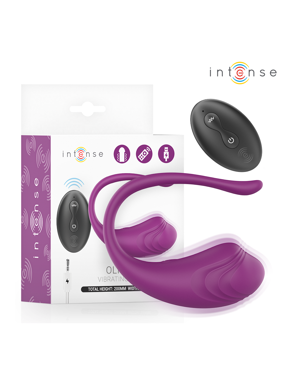 INTENSE - OLIVIA PURPLE VIBRATING EGG WITH REMOTE CONTROL
