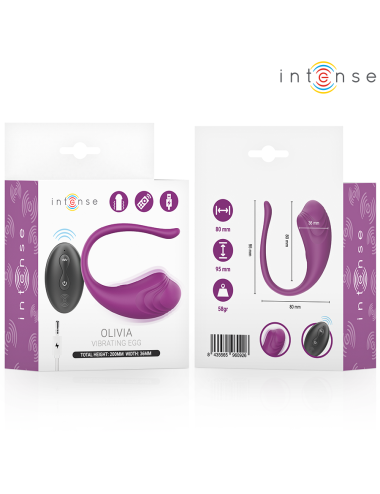 INTENSE - OLIVIA PURPLE VIBRATING EGG WITH REMOTE CONTROL