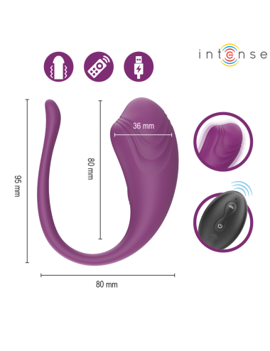 INTENSE - OLIVIA PURPLE VIBRATING EGG WITH REMOTE CONTROL