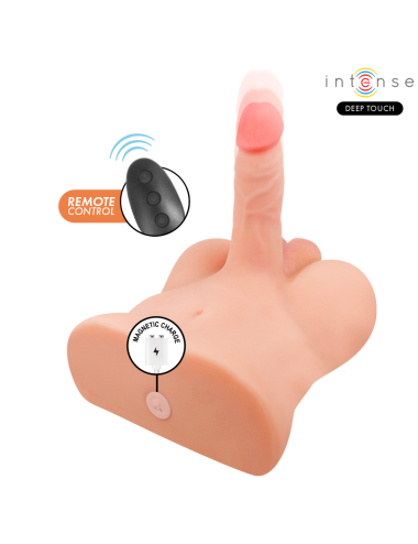 INTENSE DEEP TOUCH - DAMIEN TORSO WITH ANUS AND REALISTIC DILDO WITH PUSHING AND VIBRATION REMOTE CONTROL 3.5 KG
