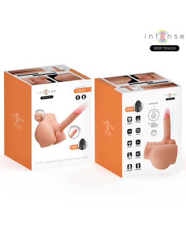 INTENSE DEEP TOUCH - RICHIE TORSO WITH ANUS AND REALISTIC DILDO WITH PUSHING AND VIBRATION REMOTE CONTROL 4.7 KG