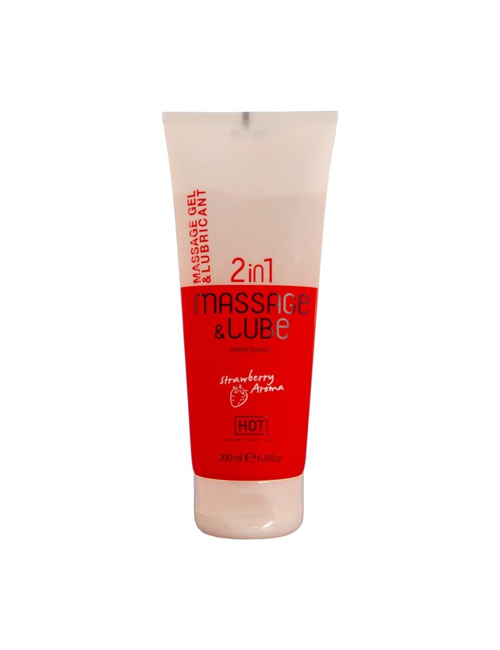 HOT - MASSAGE & GLIDE GEL 2IN1 STRAWBERRY 200 ML