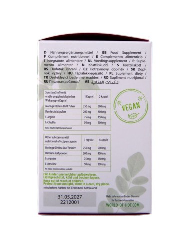 HOT - MORINGA WOMEN CAPS WOMAN 60 UNITS