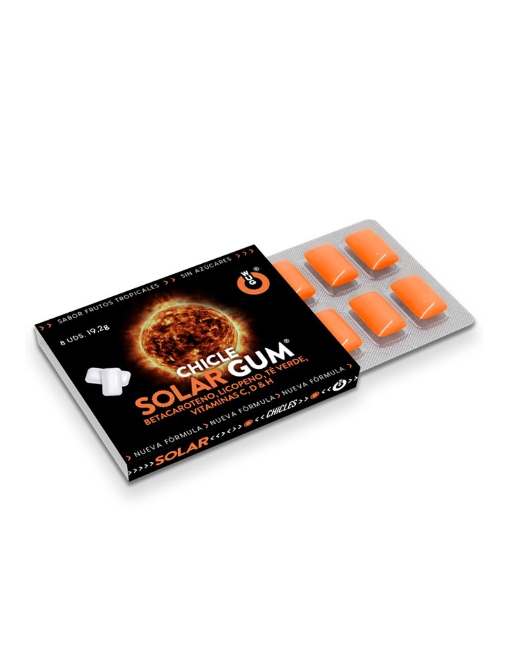 WUG GUM - SOLAR GUM SUN TANNING 1 X 8 UNITS