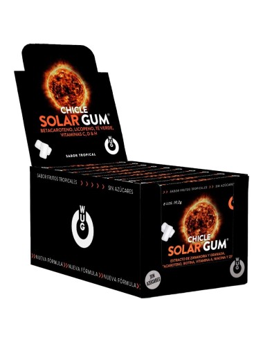 WUG GUM - SOLAR GUM SUN TANNING | DISPLAY 12 X 8 UNITS