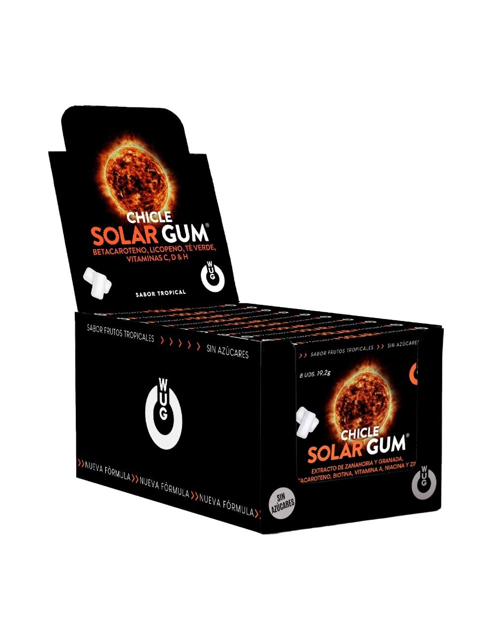 WUG GUM - SOLAR GUM SUN TANNING | DISPLAY 12 X 8 UNITS