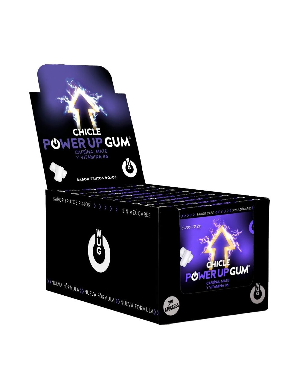 WUG POWER UP - ENERGY BOOST & FOCUS ENHANCER | DISPLAY 12 X 8 UNITS