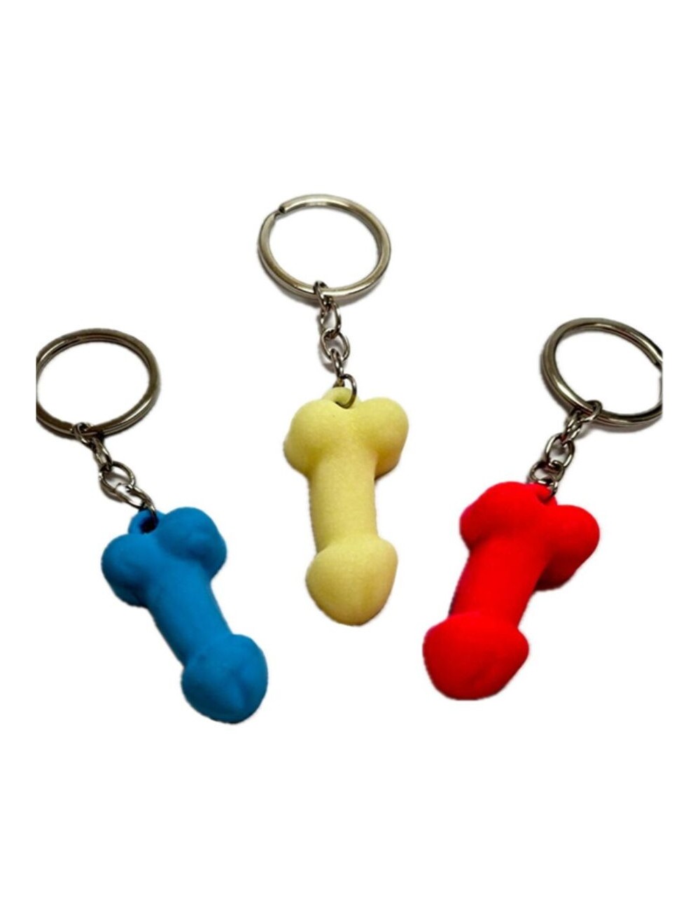 DIABLO PICANTE - ASSORTED SILICONE PENIS KEYCHAIN PHOSPHORESCENT COLOR