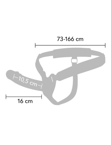 HIDDEN DESIRE - INFERNO VIBRATING PENIS SLEEVE STRAP-ON  16 CM