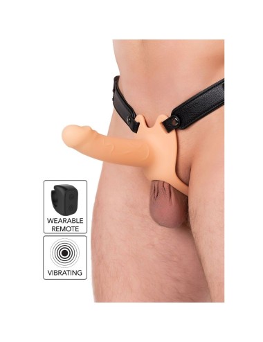 HIDDEN DESIRE - INFERNO VIBRATING PENIS SLEEVE STRAP-ON  16 CM