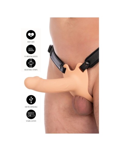 HIDDEN DESIRE - INFERNO VIBRATING PENIS SLEEVE STRAP-ON  16 CM