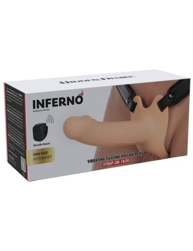 HIDDEN DESIRE - INFERNO VIBRATING PENIS SLEEVE STRAP-ON  16 CM