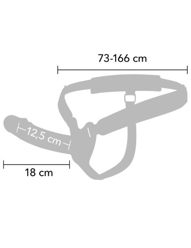 HIDDEN DESIRE - INFERNO VIBRATING PENIS SLEEVE STRAP-ON 18 CM