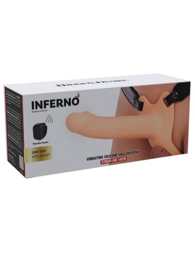HIDDEN DESIRE - INFERNO VIBRATING PENIS SLEEVE STRAP-ON 18 CM
