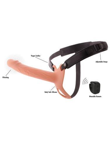HIDDEN DESIRE - INFERNO VIBRATING PENIS SLEEVE STRAP-ON 20 CM