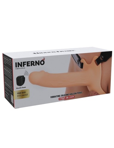 HIDDEN DESIRE - INFERNO VIBRATING PENIS SLEEVE STRAP-ON 20 CM