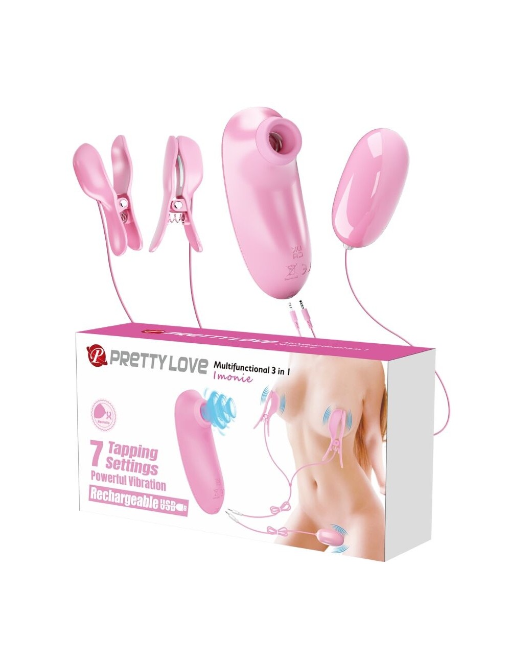 PRETTY LOVE - IMONIE 3-IN-1 MULTIFUNCTIONAL SET WITH SUCTION CUP