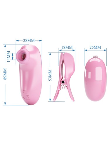 PRETTY LOVE - IMONIE 3-IN-1 MULTIFUNCTIONAL SET WITH SUCTION CUP, NIPPLES AND CLITORIS