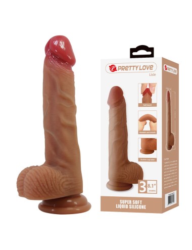 PRETTY LOVE - LISLE REALISTIC DILDO WITH SUCTION CUP 20.6 CM -Ø- 4.2 CM