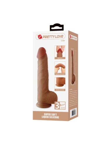 PRETTY LOVE - LISLE REALISTIC DILDO WITH SUCTION CUP 20.6 CM -Ø- 4.2 CM