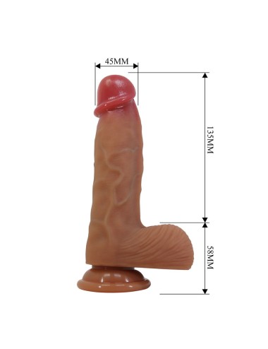 PRETTY LOVE - DUVALL REALISTIC DILDO WITH SUCTION CUP 19.3 CM -Ø- 4.5 CM