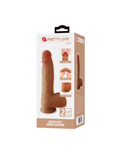 PRETTY LOVE - DUVALL REALISTIC DILDO WITH SUCTION CUP 19.3 CM -Ø- 4.5 CM