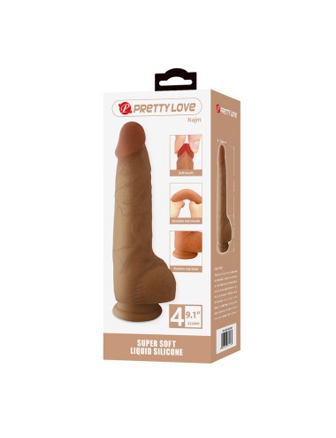 PRETTY LOVE - NAJM REALISTIC DILDO WITH SUCTION CUP 23.2 CM -Ø- 5.5 CM