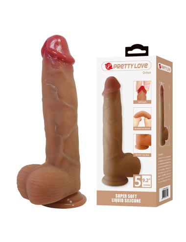 PRETTY LOVE - ORTON REALISTIC DILDO WITH SUCTION CUP 23.5 CM -Ø- 4.9 CM
